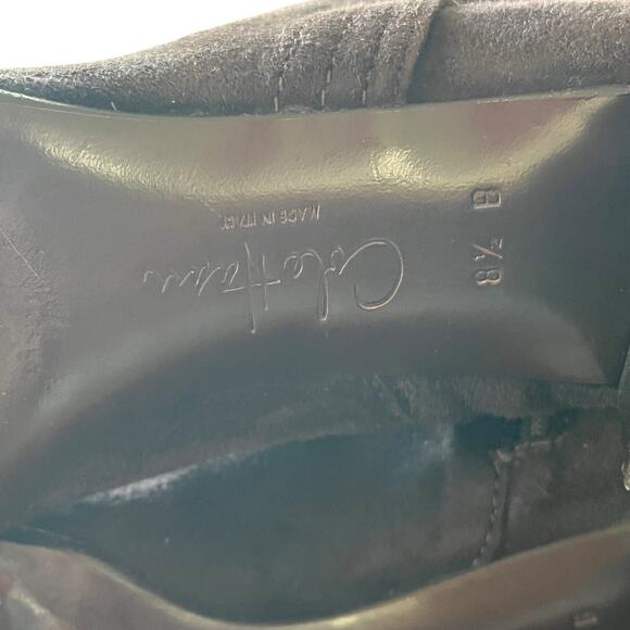 Cole Haan Boots Women Size 8.5 B Brown Suede Buckle Waterproof Heeled Knee Boots - Picture 12 of 16